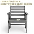 thumbnail image 5 of Outdoor Patio Dining Chair, All Weather HDPE Armchairs with 330LBS Load-Bearing and Imitation Wood Grain for Garden, Lawn and Yard, Gray, 5 of 6