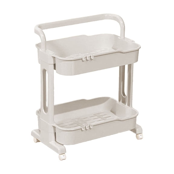 YIKA Slim Narrow Storage Cart Cabinet with Handle Slide Out Rolling Utility Cart Mobile Shelving Unit Storage Shelves for Bathroom Kitchen Small Spaces Home Storage