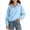 Sky Blue, variant on RYRJJ Girls Half Zip Sweatshirt Lightweight Long Sleeve Pullover Top Drop Shoulder Sweatshirts Fall Fashion Clothes for Kids Boys