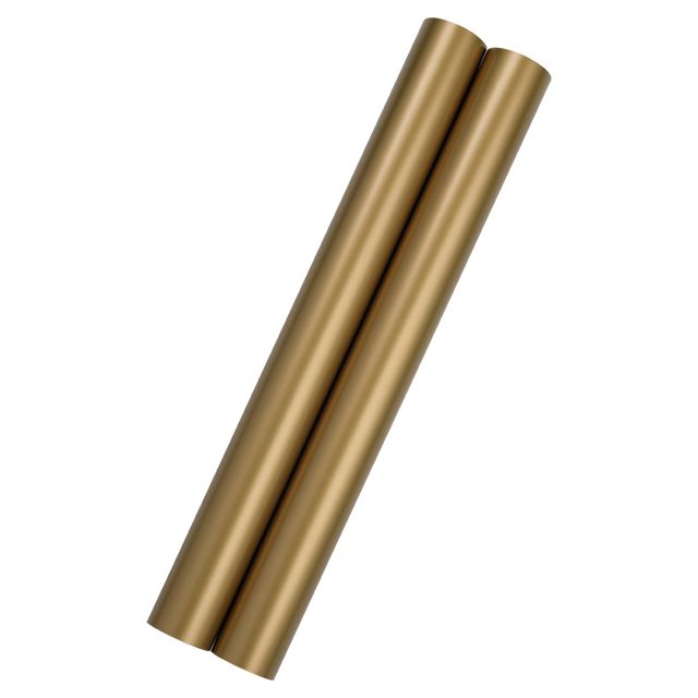 JAM Paper Matte Wrapping Paper, 52.6 Sq ft Total (17 in x 18 Ft Each), Gold Foil, 2 Rolls