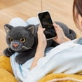 thumbnail image 3 of Gray Kitten Plushie Lifelike Cat Stuffed Dolls Imitaiton Cat Plush Toy Home Decor Doll Toys, 3 of 5