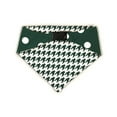 thumbnail image 3 of Dark Green Houndstooth Reversible Dog Bandana by Uptown Pups, 3 of 9