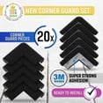 thumbnail image 2 of 20 Protectores de Esquinas de Goma - Cojín Grande para Máxima Protección del Bebé - Protector de Esquinas de Mesa - Con Adhesivo Doble Cara 3M Prefijado - Producto Certificado Rojo Verde, 2 of 5