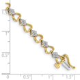 thumbnail image 3 of 14k Diamond Heart Link Bracelet BM4608, 3 of 3