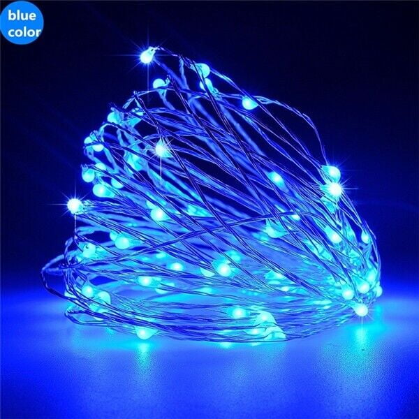 100LED 33ft Copper Wire String Lights USB Plug-in Fairy Lights with Remote  8 Modes Lights Waterproof Christmas Tree Home Wedding Decor, Blue 