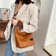 thumbnail image 4 of Bolso bandolera de gran capacidad para mujer, PU, ​​bandolera sólida (marrón) Tmvgtek Para estrenar, 4 of 9