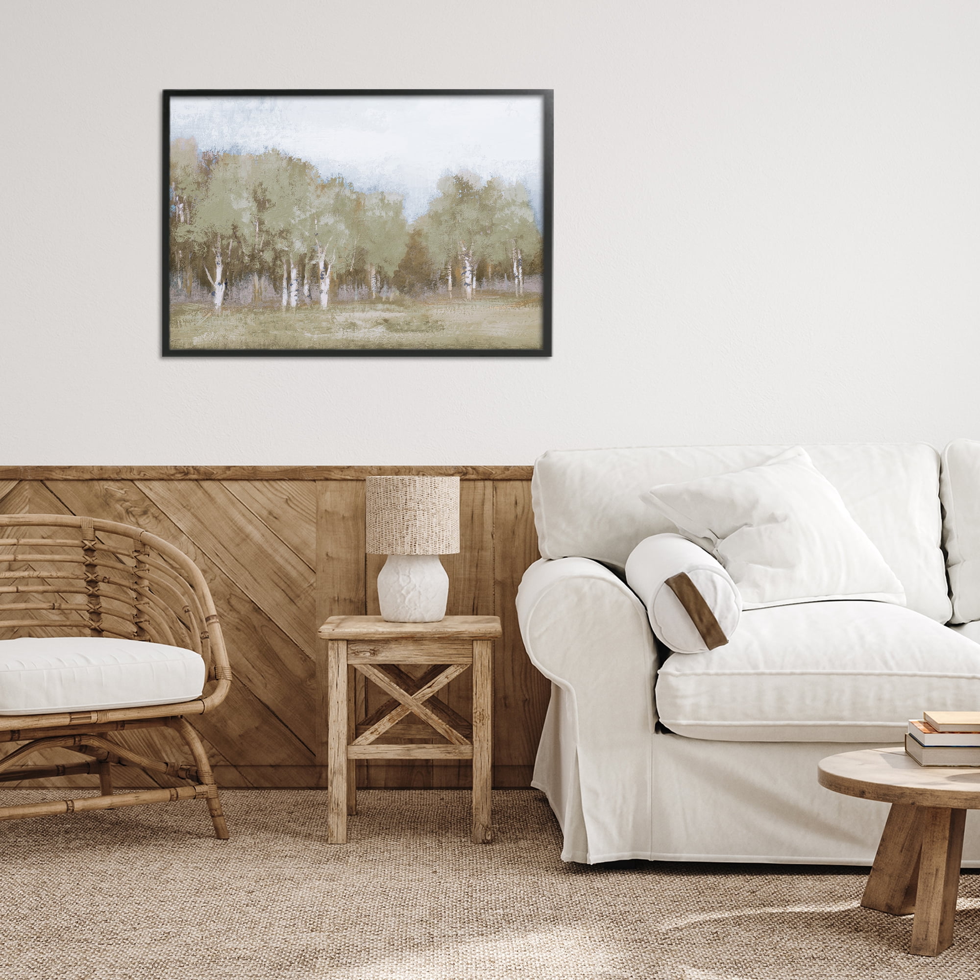 Stupell Industries Autumn Greens Tranquil Trees Black Framed Giclee Art, design by Michael Marcon
