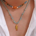 thumbnail image 4 of Fish Shape Drop Necklace Corrosions Resistant Stainless Steel Handwoven Rope Chain Adjustable Holiday Jewelry Accessory, 4 of 8