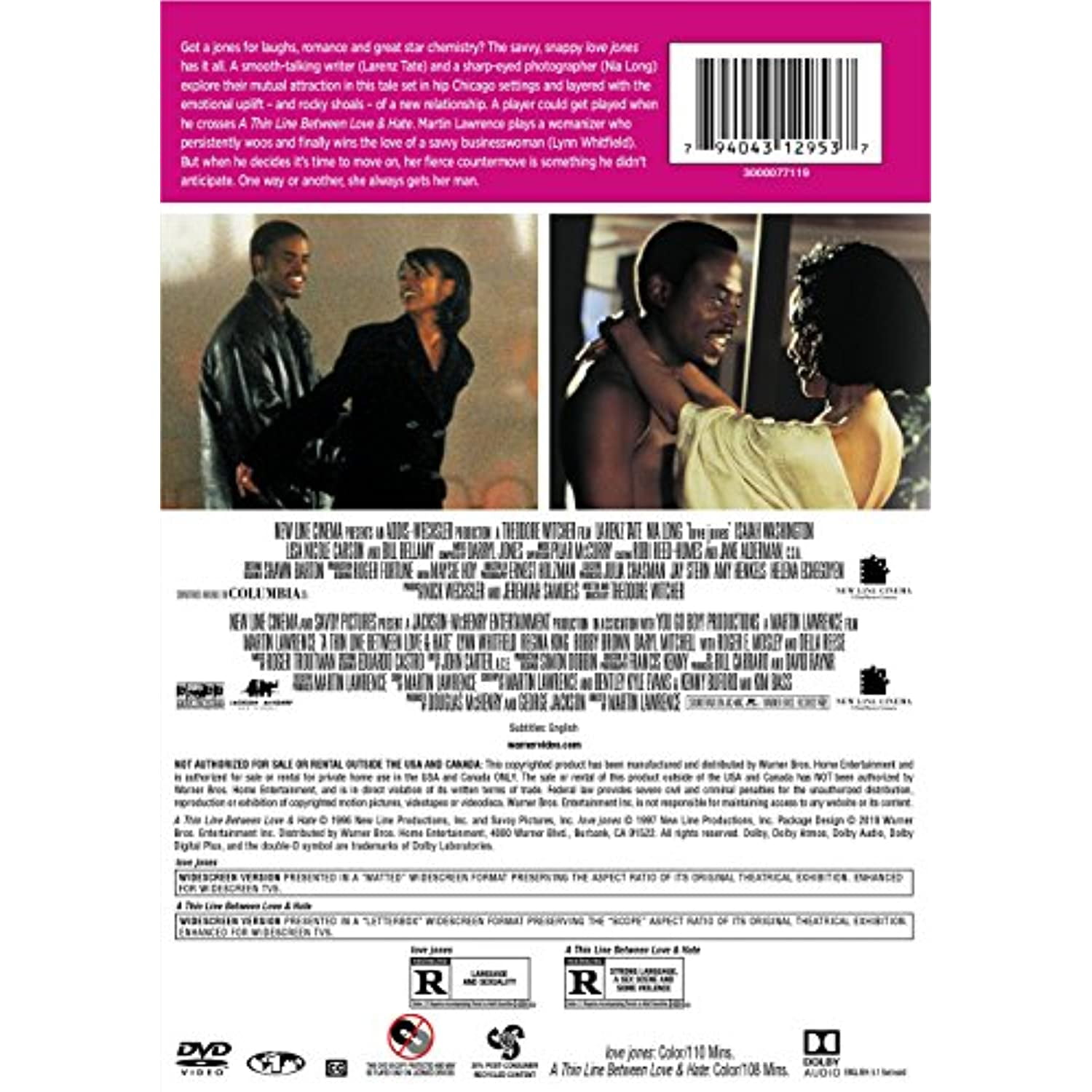 New Line Home Video: Love Jones / Thin Line Between Love and