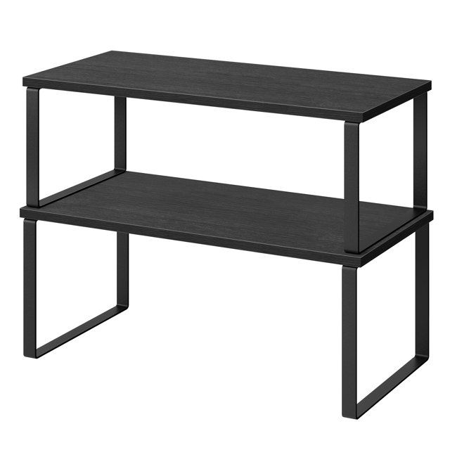 Especiero, Juego de 2 Estantes Organizadores para Encimera de Cocina, Almacenamiento de Especias, Negro