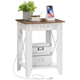 thumbnail image 2 of HOOBRO End Table 2-Tier Nightstand with USB Ports and Outlets Sofa Coffee Table Living Room WH45UBZ01, 2 of 10