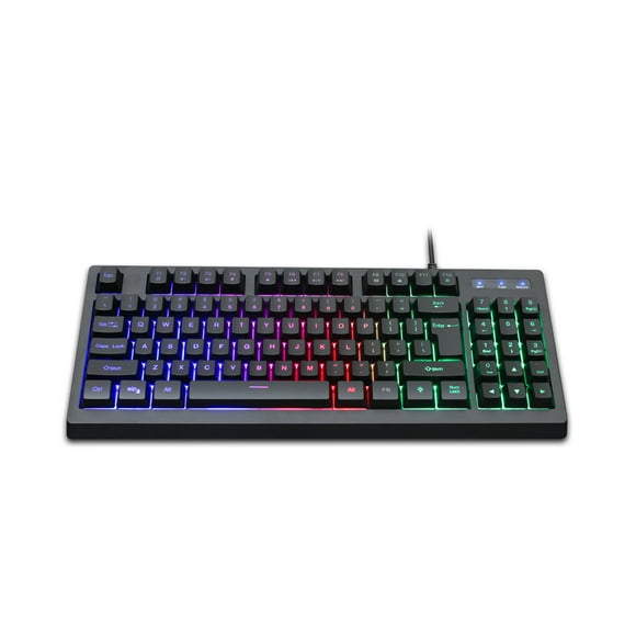 thinsony Clavier Mécanique Filaire Lumineux 89 Touches Home School Business Travail Ordinateur Portable Remplacement du Conseil de Touche