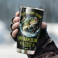 thumbnail image 3 of Personalized Fishing Tumbler Can't Work Today My Arm Is In A Cast Stainless Steel 20oz 30oz Coffee Travel Mug Birthday Christmas Customized Gifts Name for Men Fisherman Fishing Lovers, 3 of 6