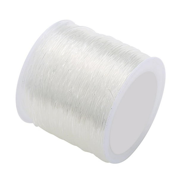 1 Rollo de Cordón Elástico, Pulsera Elástica Transparente, Hilo de Abalorios con Abalorios para Hacer Pulseras de Joyería, 0,6-1,5mm , Claro, 100 Metros 0.8mm perfecl Hilo elástico transparente