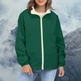 thumbnail image 4 of iHPH7 Lightweight Rain Jacket Women Hiking Jacket Women Hiking Rain Jacket Women's Outerwear Fall Coats Women Fall Clothes Light Rain Jacket Women Dark Green M, 4 of 9