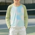 thumbnail image 2 of sususu Rash Guard for Boys Swim Shirt UPF 50+ Long Sleeve Sun Protection Shirts, Kids UV Athletic Beach Quick Dry Rashguard Green 13-15 Years, 2 of 7