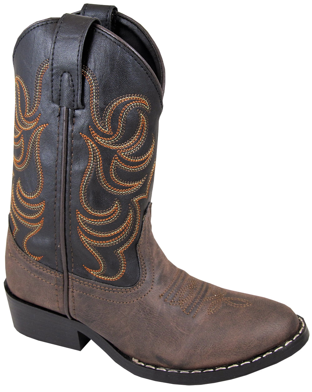 Boys Toddler Brown Buffalo Bison Cowboy Boots Western Leather Point Toe Children 