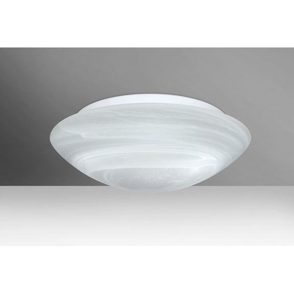 Besa Lighting - Nova 16 - Three Light Flush Mount-Marble Glass Color-LED Lamping