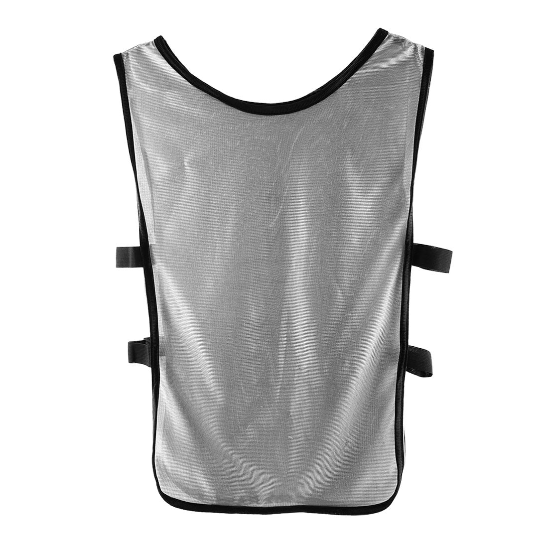 Adult Outdoor Sports Soccer Bib Basketball Training Team Vest Silver