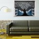 thumbnail image 4 of HOTYA - Mantel decorativo de Halloween con encaje negro y murciélago para chimenea, bufanda, pantalla de lámpara, toalla de tela para estufa, decoración para festivales y fiestas, 4 of 7