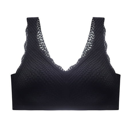 Blphud Sexy Bras Women Bra Women s Seamless Sling Thread Beautiful Back Wrapping Chest Tube Bras Lace Edge Non Slip Bottoming No Steel Ring Sports Bra Soft Lingerie for Women Black XXL