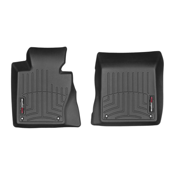 WeatherTech Custom Fit FloorLiners compatible with BMW X3 30i, X3 3.0i, X3 3.0si, X3 2.5i - 1st Row (Driver & Passenger), Black