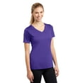 thumbnail image 4 of Sport-Tek Ladies PosiCharge Competitor V Neck Tee-M (Purple), 4 of 6