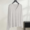 thumbnail image 6 of Kilaqueen Lightweight Button Cardigan for Women, Long Sleeve Open Neck Casual Sweater Jacket with Soft Stretch, Simple Layering Top for Office and Daily Wear, 6 of 8