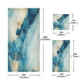 thumbnail image 3 of WOBOGO Cyan Gilt Patterns Ultra Soft 3 Pack Cotton Towel Set Includes 60 x 30in Bath Towel 28 x 16in Face Towel and 13 x 13in Small Square Towel for Everyday Use Lightweight and Compact, 3 of 8