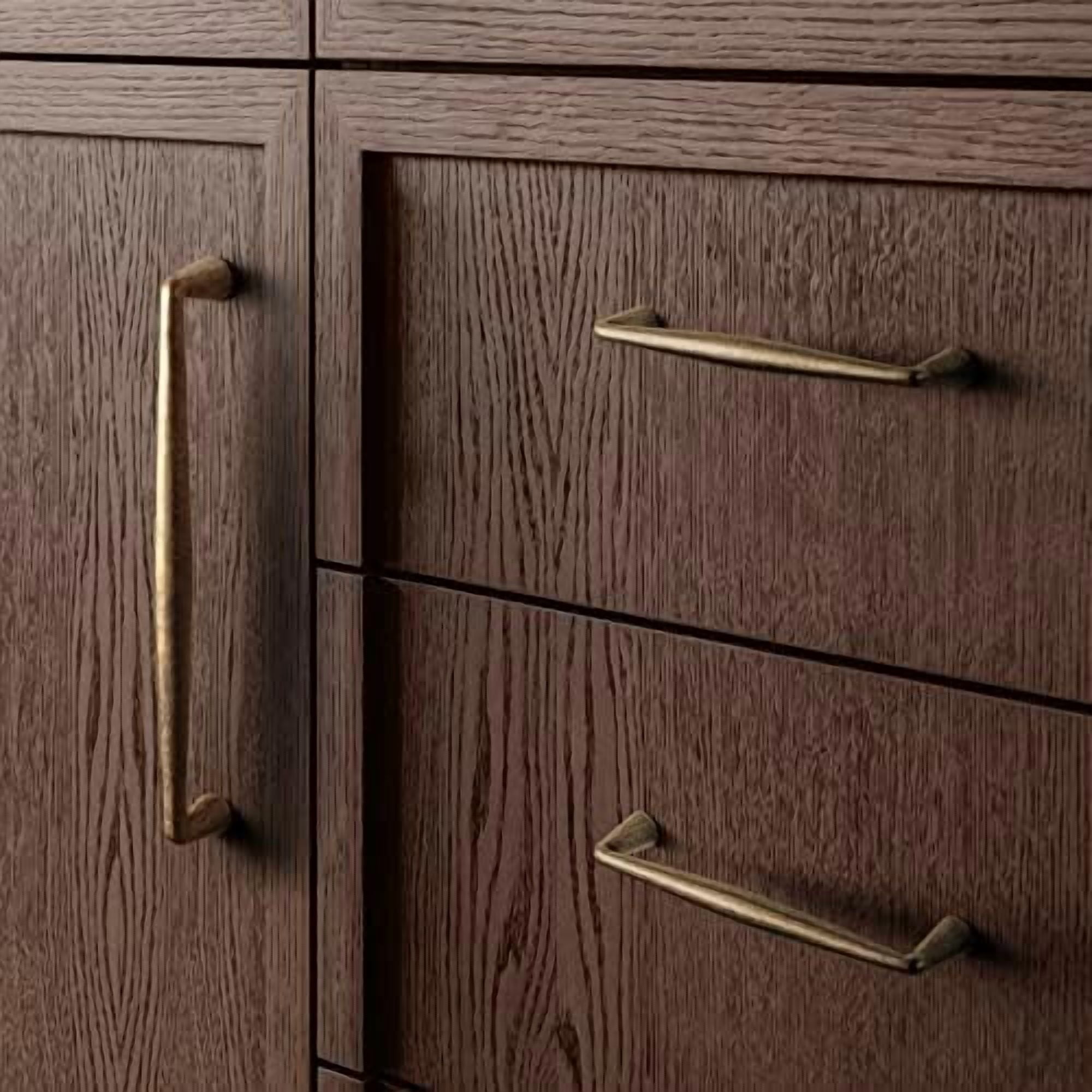 Vintage Retro Antique Brass Zinc Alloy Cabinet Handles - 7.56''(192mm) Hole Center Affordable Luxury Cabinet Pull Hardware for Bedroom, Kitchen, 6 Pack……