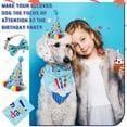 thumbnail image 4 of Dog Birthday Decorations, Puppy Birthday Party Outfits,Birthday Hat/Bow Tie/Bandana/Happy Birthday Banner,Pet Theme Suit Apparel & Accessories for Boy Golden Doodle Teddy Husky Labrador (4PCS Blue), 4 of 6