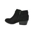 thumbnail image 3 of Portia Black Suede Soda Women Ankle Boots Small Short Heel Booties Buckled Side Zipper, 3 of 4