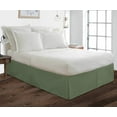 thumbnail image 2 of 100% Egyptian Cotton 1000 Thread Count 1 Piece Box Pleated Bed Skirt Premium Luxury 21" Inch Deep Pocket Hotel Quality Bed Skirt Short Queen Size (60"X75") - Sage Solid, 2 of 6