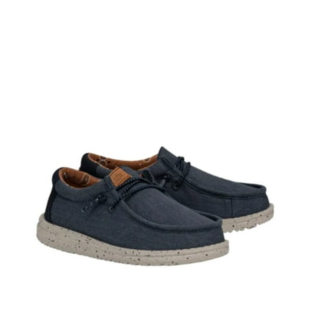 

Hey Dude Youth Wally Navy Washed Canvas Casual Shoes 40567-410