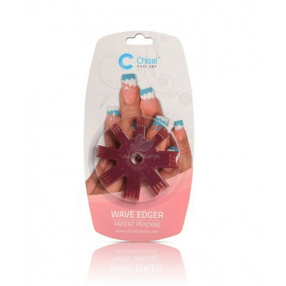 Chisel Nail Art Wavy Edger - Burgundy