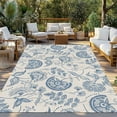 thumbnail image 3 of Fsddascl Spring Floral Outdoor Rug for Patio/Deck/Porch, Non-Slip Large Area Rug 4 x 6 Ft, Farmhouse Summer Botanical Vintage Indoor Outdoor Rugs Washable Area Rugs, Reversible Camping Rug Carpet, 3 of 5