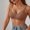 Coffee, variant on Jelly Bras for Women V Neck No Underwire Hollowed-Out Push Up Adjustable Straps Comfortable Soft Bralettes