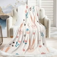 thumbnail image 6 of Uutvmp Luxury Plush Easter Blanket, Cute Bunny Easter Eggs Flower Leaves Throw Blanket for Couch, Lightweight Soft and Warm Throws Blankets for Sofa Bed Living Room in Spring, 6 of 7
