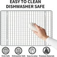 thumbnail image 3 of LNGOOR 2 Pcs Stainless Steel Cooling Rack 9.8” x 7.5”  Baking Cooking Roasting Grilling Rack for Cookies  Bread  Cakes, 3 of 7