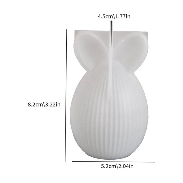Moldes de Silicona para Velas de Huevos de Pascua Rayados, Decoración de Yeso