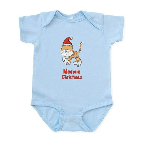 CafePress - Christmas Kitty Infant Bodysuit - Baby Light Bodysuit, Size Newborn - 24 Months