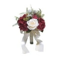 thumbnail image 4 of FVDPWYE Bridal Bouquets Artificial Silk Flowers Romantic Bridesmaid Bouquet Wedding Hand Red, 4 of 9