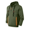thumbnail image 5 of Men's Fashion Hoodies & Sweatshirts Winter Hoodies for Men Men's Zip Up Hoodie With Pocket Solid Color Pullover Lined Comfortable Casual Streetwear Sweatshirt for Winter, 5 of 6