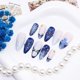 thumbnail image 3 of Sutaozhi Uñas postizas acrílicas azules 24 piezas almendra, 3 of 8