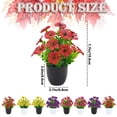 thumbnail image 3 of Artificial Flower Plant,Fake Flowers,Artificial Small Potted Plants & Violet Plastic Potted Flowers for Home Living Room Table Decoration,Black, 3 of 8