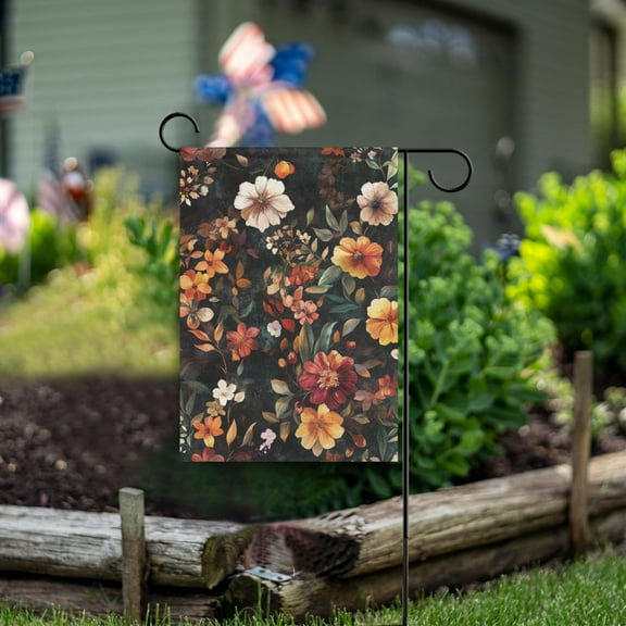 Yayeee Garden Flag 12" x 18" Double Sided Outdoor Yard Lawn Holiday Decorations, Colorful Flower
