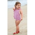 thumbnail image 3 of stylesilove Baby Girl Ruffle Striped Swimsuit One-Piece (100/18-24 Months, Pink), 3 of 3