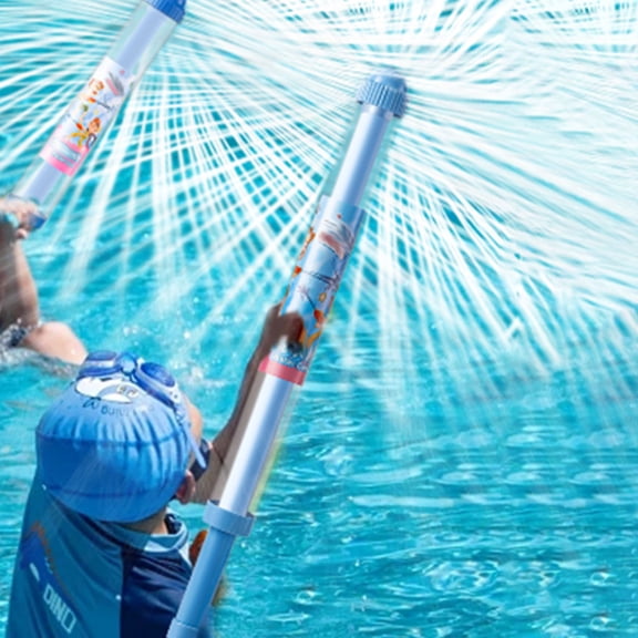 Gytml Pull-Out Sprinkler Water Blaster, Lightweight Summer Outdoor Water Toy, Durable Shower Head Design Water Gun For Pool, Beach & Backyard Play Blue-43cm