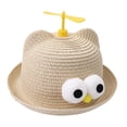 thumbnail image 2 of Kids Sun Hat Portable Spring Summer Breathable Children Bucket Hat Straw Hat Beige, 2 of 8