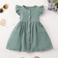 thumbnail image 5 of MEZZALL Girls Summer Dress French Style Sleeveless Smocked Waist Tiered Ruffle Toddler Kids O-Neck For Festivities And Outdoor, 5 of 9